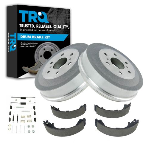 TRQ Rear Brake Shoe & Drum Kit for Chevrolet & GMC Trucks