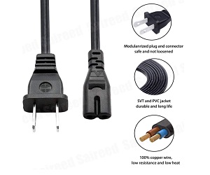 TV Power Cord Replacement 8ft AC Cable