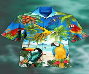 Tropical Parrots Hawaiian Shirts
