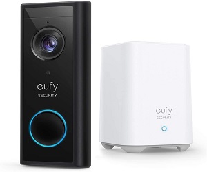 Eufy Battery-Powered 2K Video Doorbell with HomeBase 2 - Black